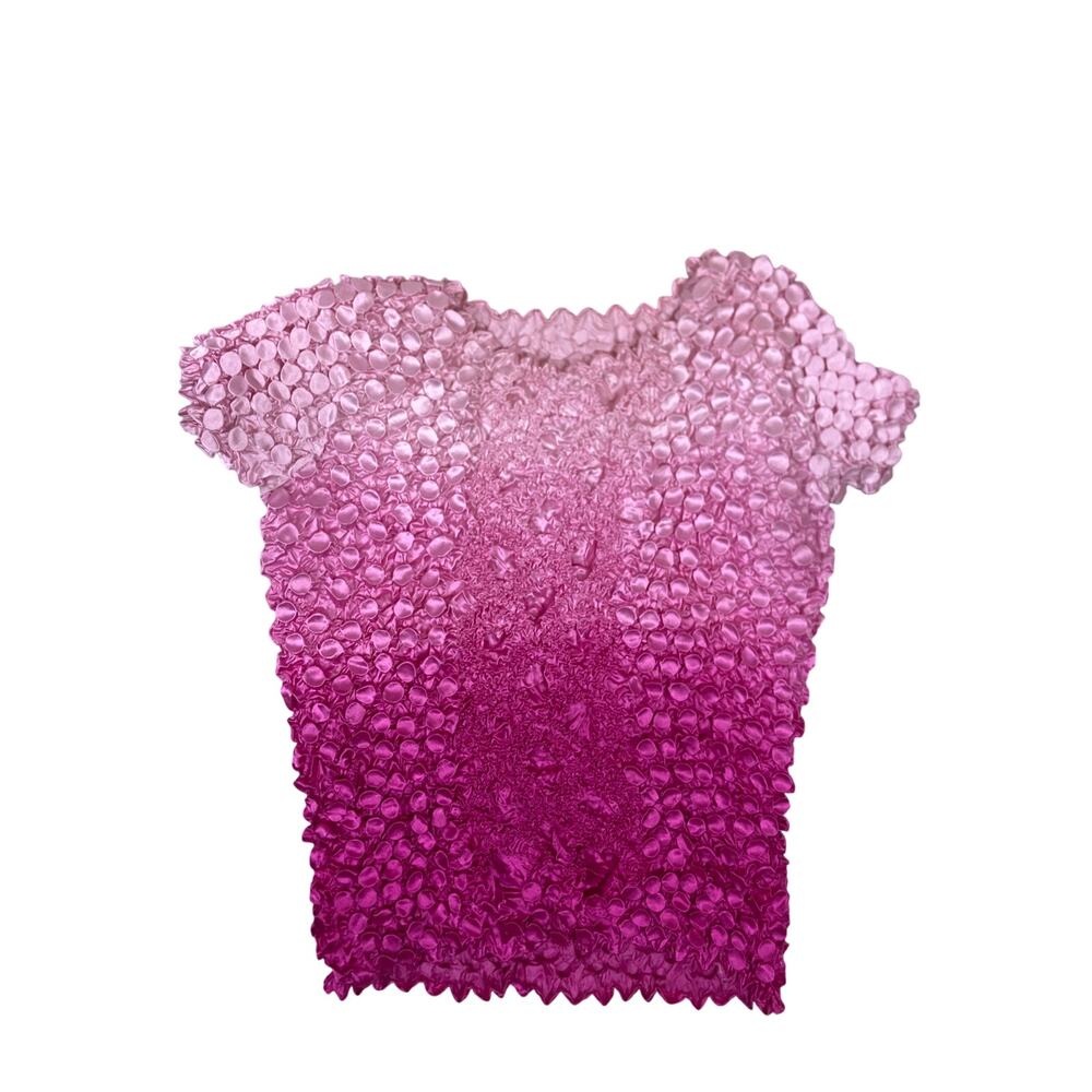 90s Vintage Pink Ombre Stretchy Magic Top‎ One Size Retro 1990s Shirt